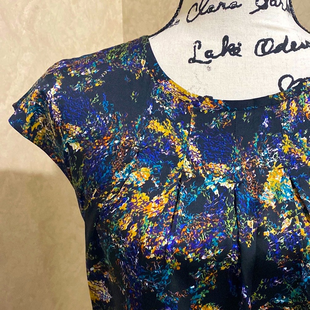 Abstract Floral Blouse from The Limited